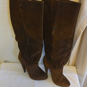 Jessica Simpson Brown Suede Heeled Boots